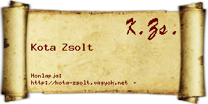Kota Zsolt névjegykártya
